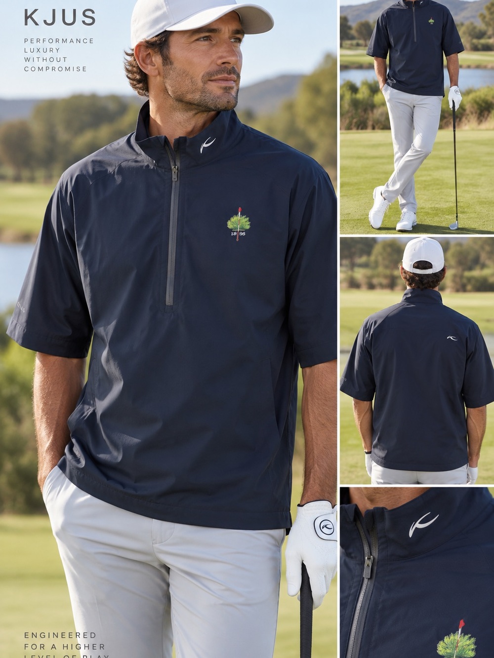 KJUS Dexter II 2.5L Men’s XL Waterproof Golf Rain Jacket Navy 54
